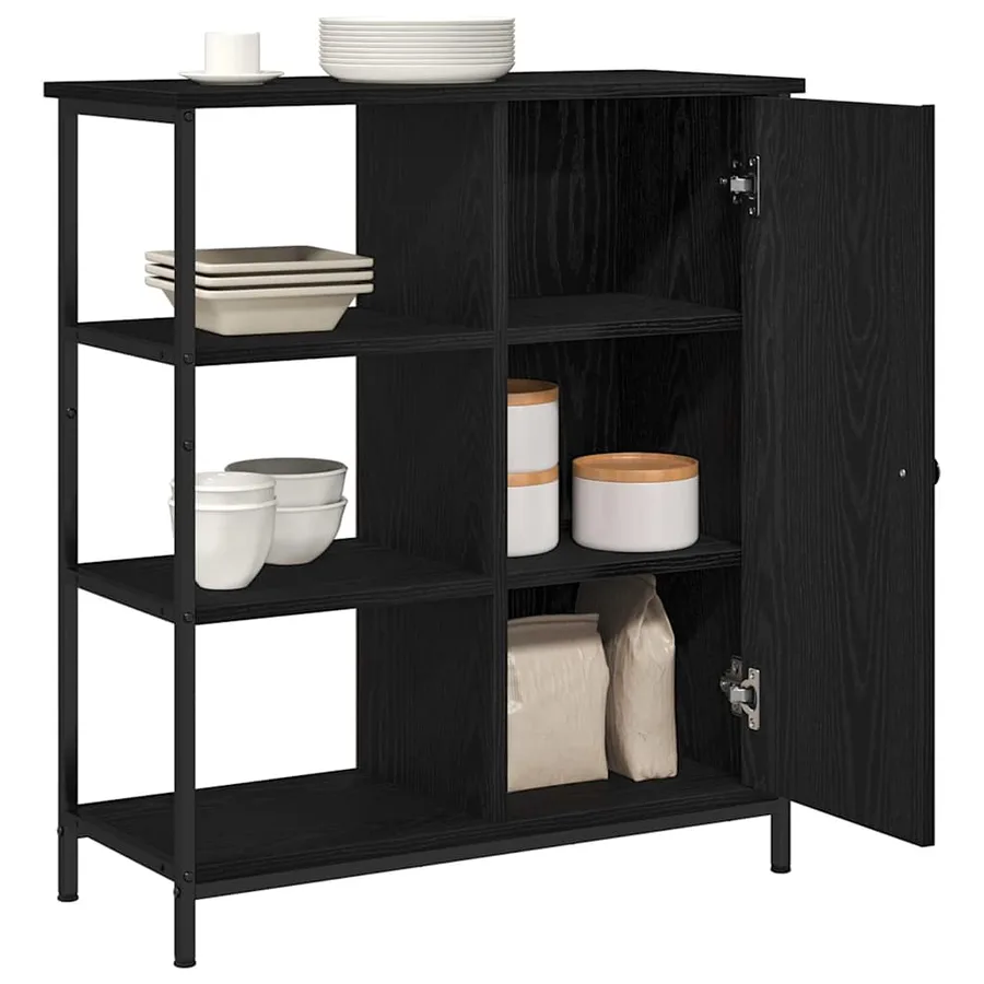 Buffet Chêne noir 70 x 30 x 80 cm - 3