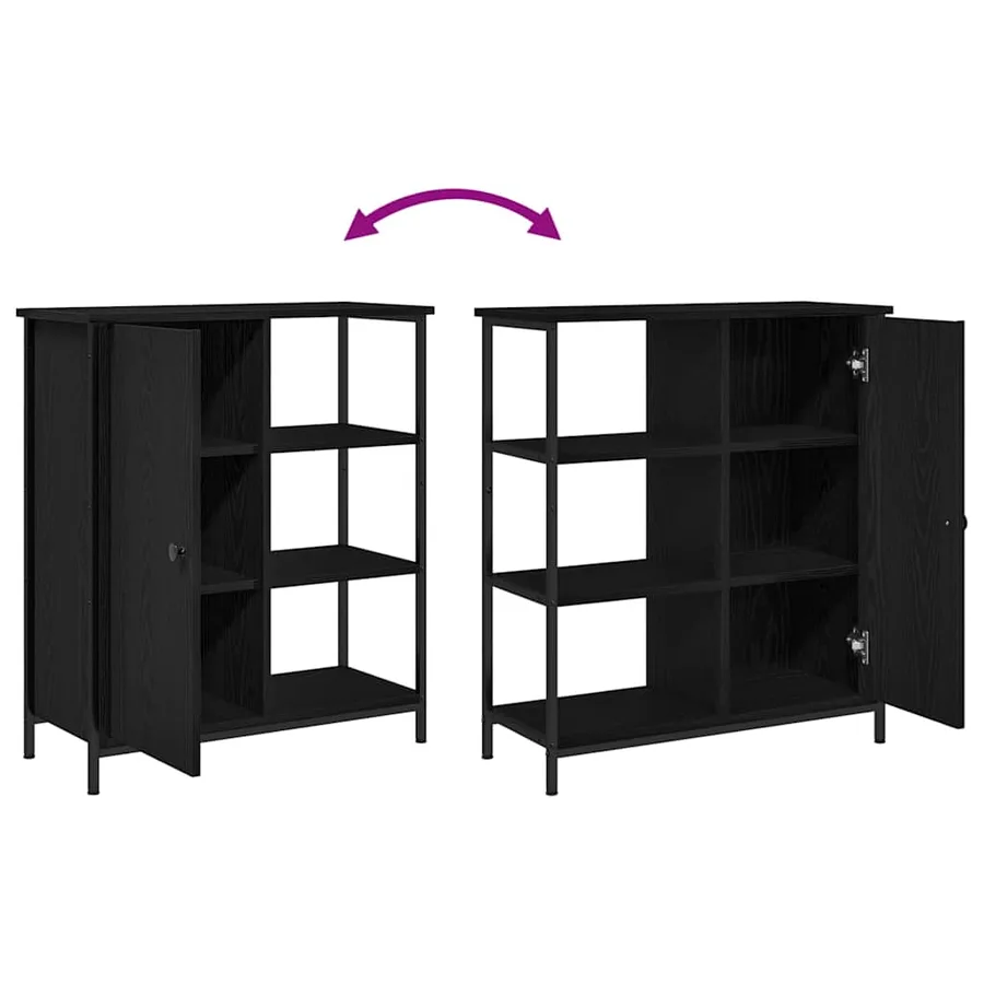 Buffet Chêne noir 70 x 30 x 80 cm - 9