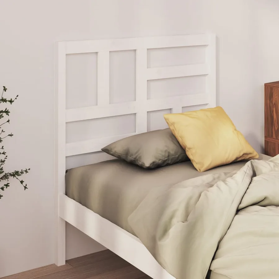 Tête de lit Blanc 106x4x104 cm Bois massif de pin - 3