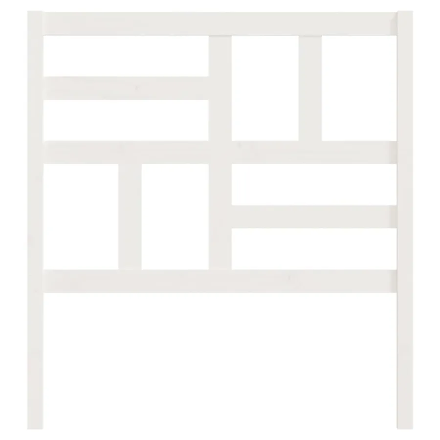 Tête de lit Blanc 106x4x104 cm Bois massif de pin - 4