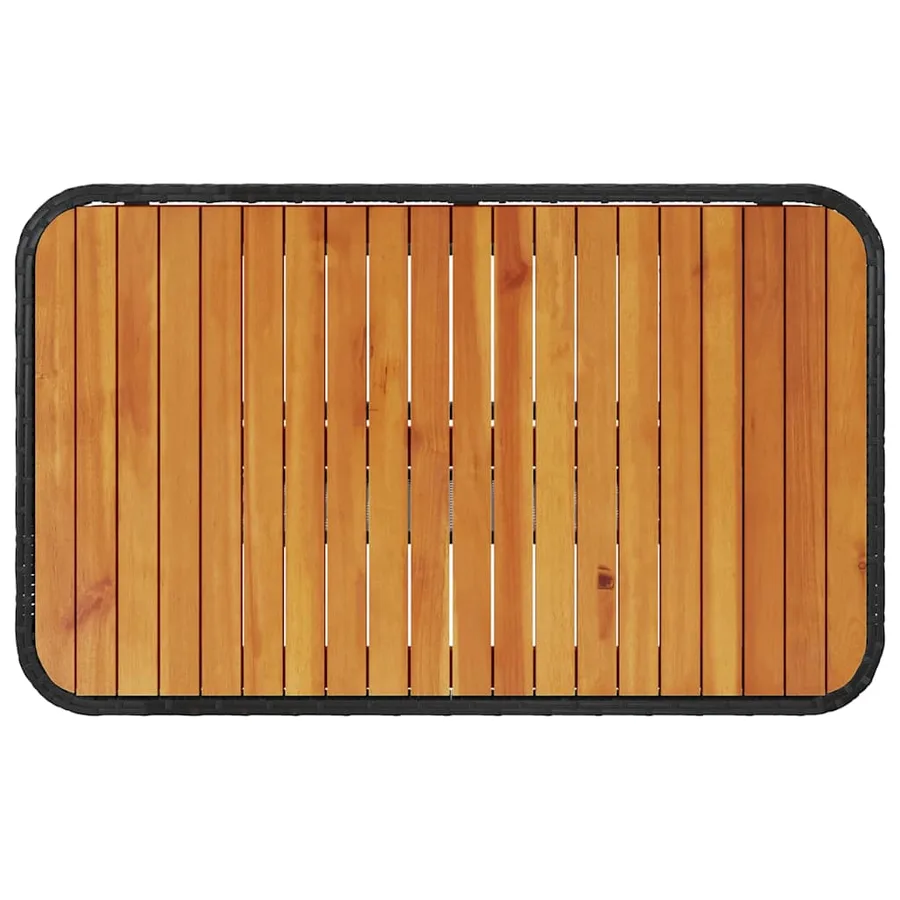 Ensemble de salle à manger pour jardin Noir polyrotin - 9
