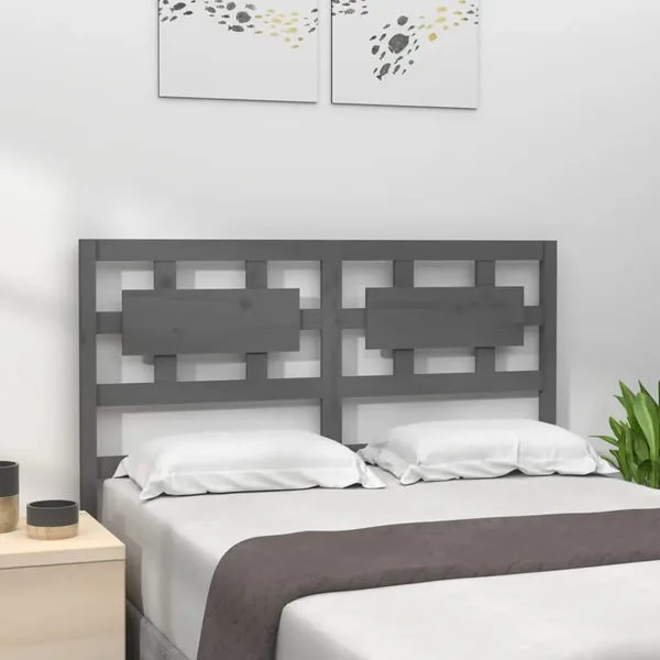Tête de lit Gris 165,5x4x100 cm Bois massif de pin