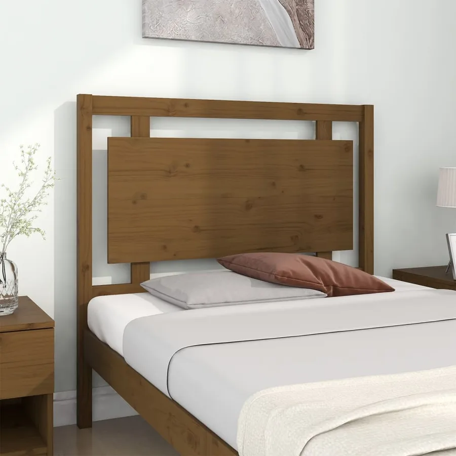 Tête de lit Marron miel 105,5x4x100 cm Bois massif de pin - 3