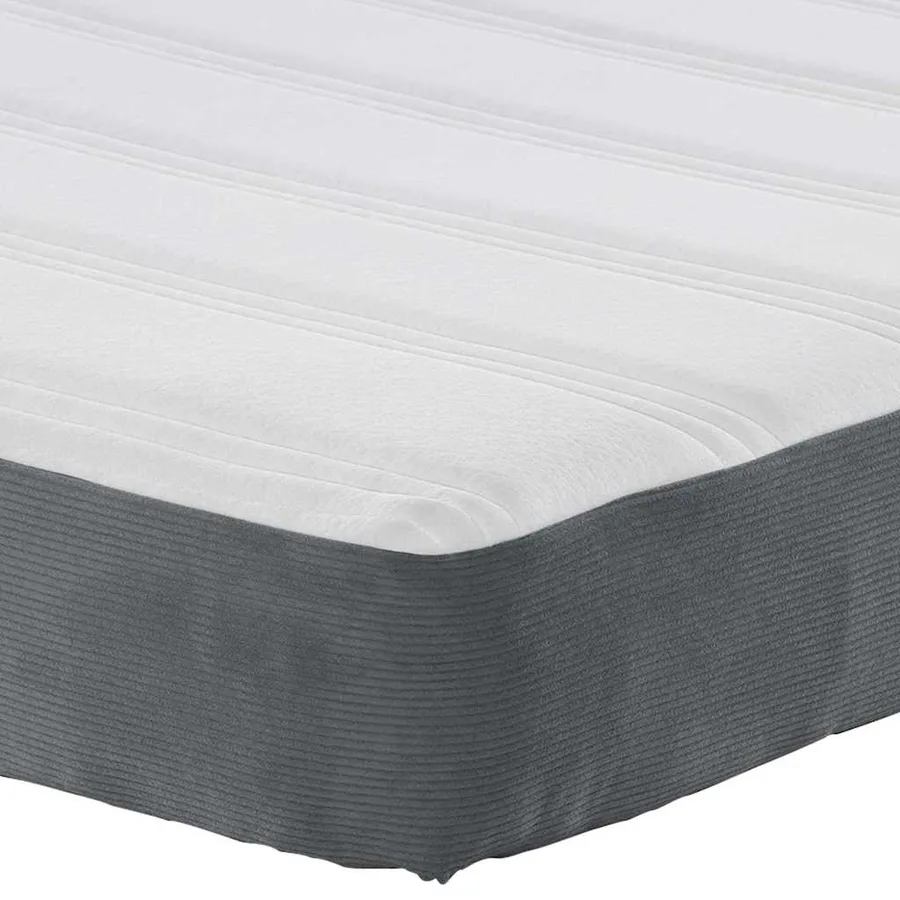 Matelas de Lit avec matelas Gris 140 x 200 cm tissu - 7