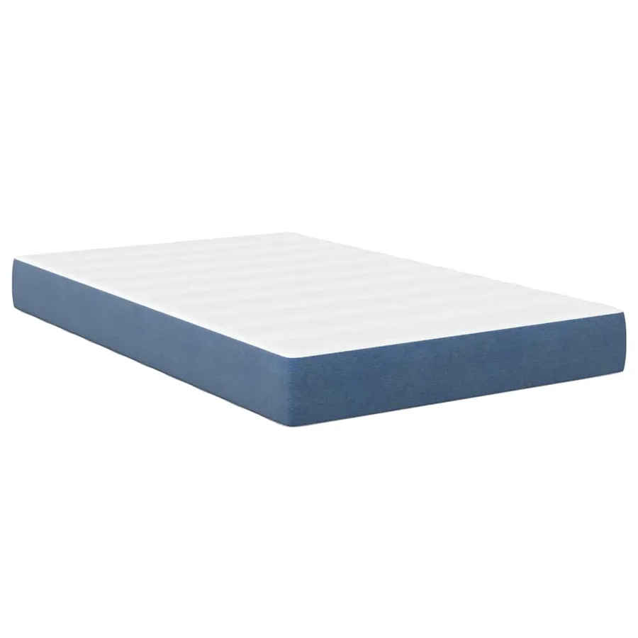 Matelas de Lit avec matelas Bleu 120 x 200 cm tissu - 2