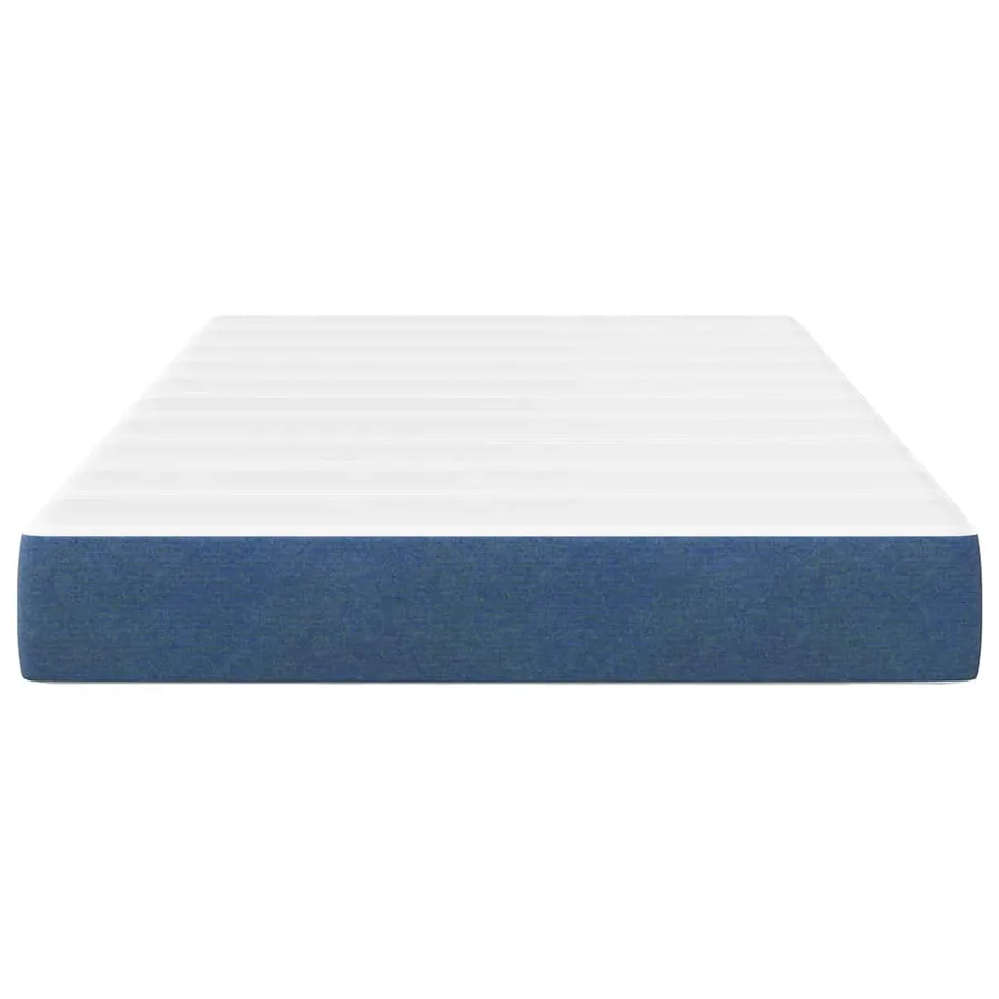 Matelas de Lit avec matelas Bleu 120 x 200 cm tissu - 6