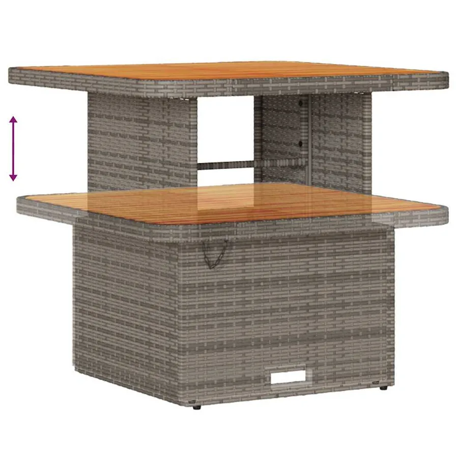 Ensemble de canapé de jardin avec coussin 13 pcs Gris polyrotin - 13