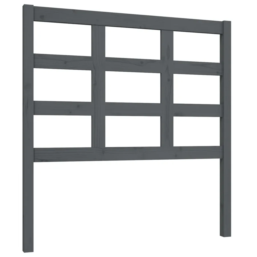 Tête de lit Gris 95,5x4x100 cm Bois massif de pin - 2