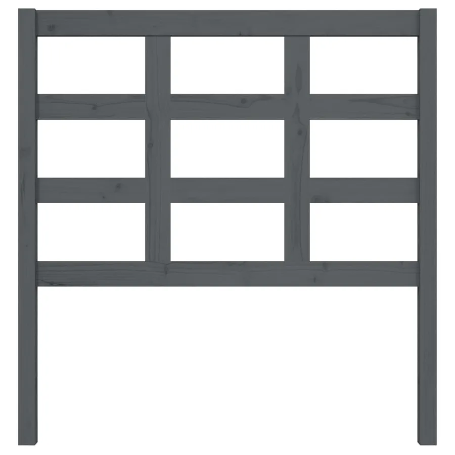 Tête de lit Gris 95,5x4x100 cm Bois massif de pin - 3