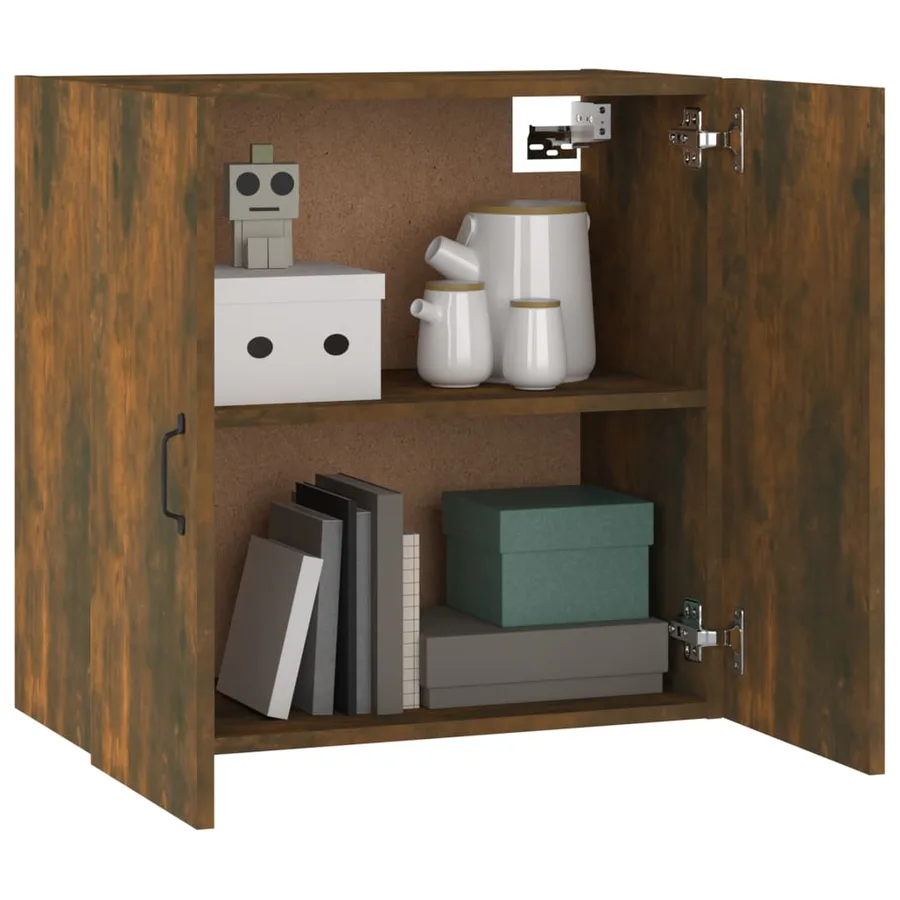Armoire murale Chêne fumé 60x31x60 cm Bois d'ingénierie - 7