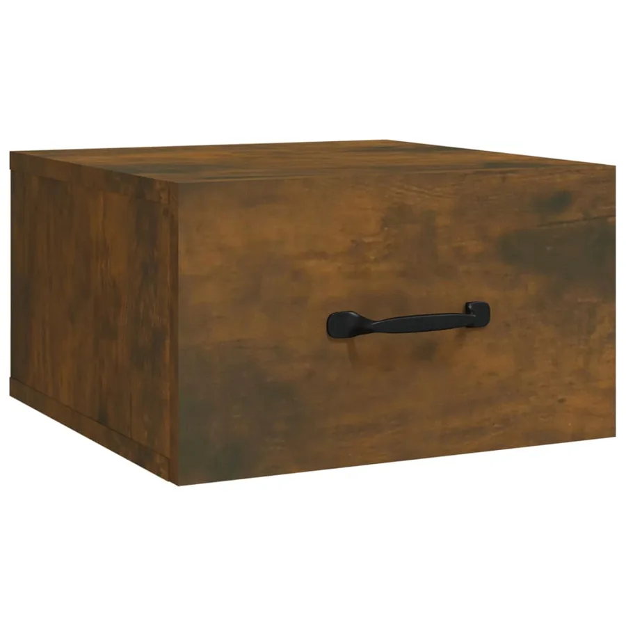 Tables de chevet murales 2 pcs Chêne fumé 35x35x20 cm - 5