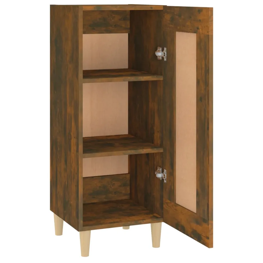 Buffet Chêne fumé 34,5x34x90 cm Bois d'ingénierie - 7