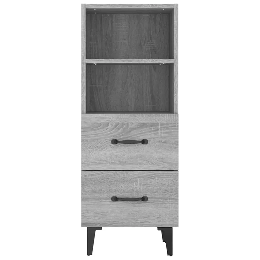 Buffet Sonoma gris 34,5x34x90 cm Bois d'ingénierie - 6