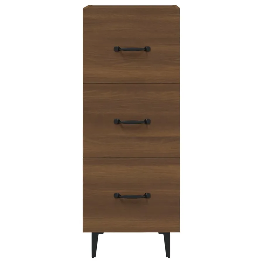 Buffet Chêne marron 34,5x34x90 cm Bois d'ingénierie - 5