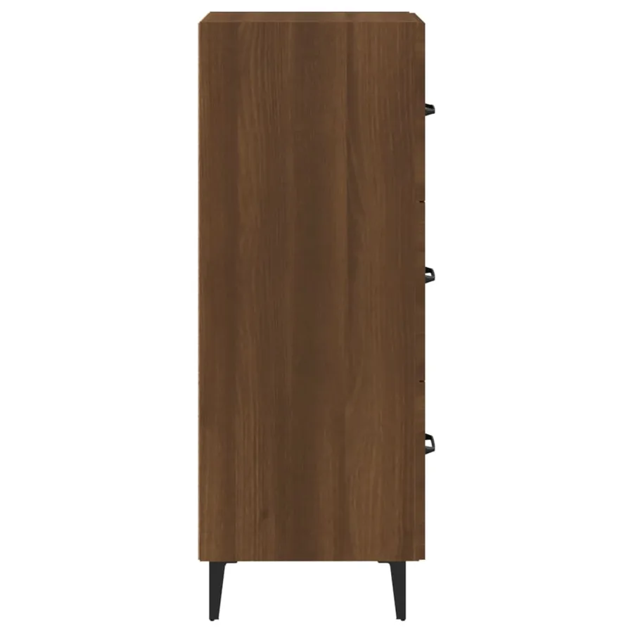 Buffet Chêne marron 34,5x34x90 cm Bois d'ingénierie - 7