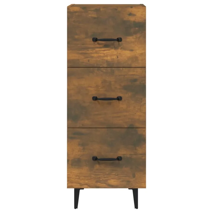 Buffet Chêne fumé 34,5x34x90 cm Bois d'ingénierie - 5
