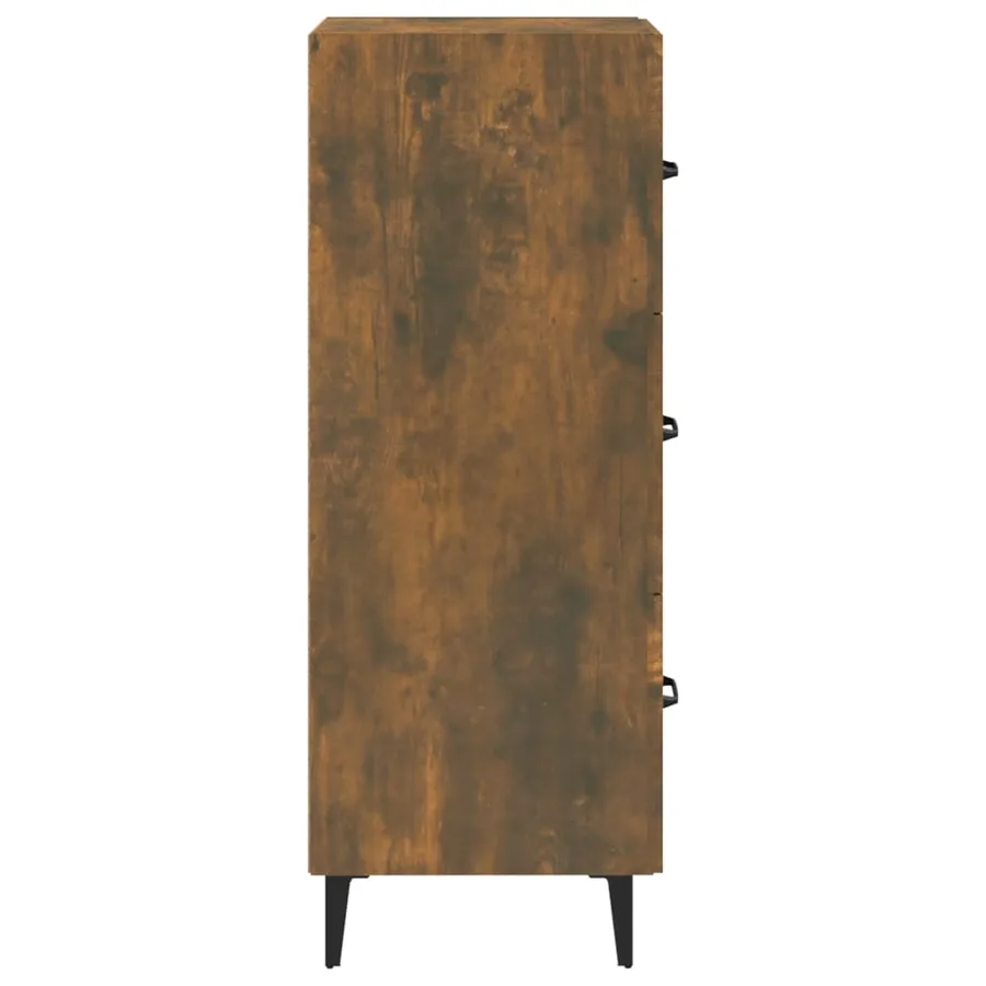 Buffet Chêne fumé 34,5x34x90 cm Bois d'ingénierie - 7