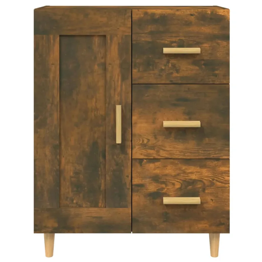 Buffet Chêne fumé 69,5x34x90 cm Bois d'ingénierie - 7