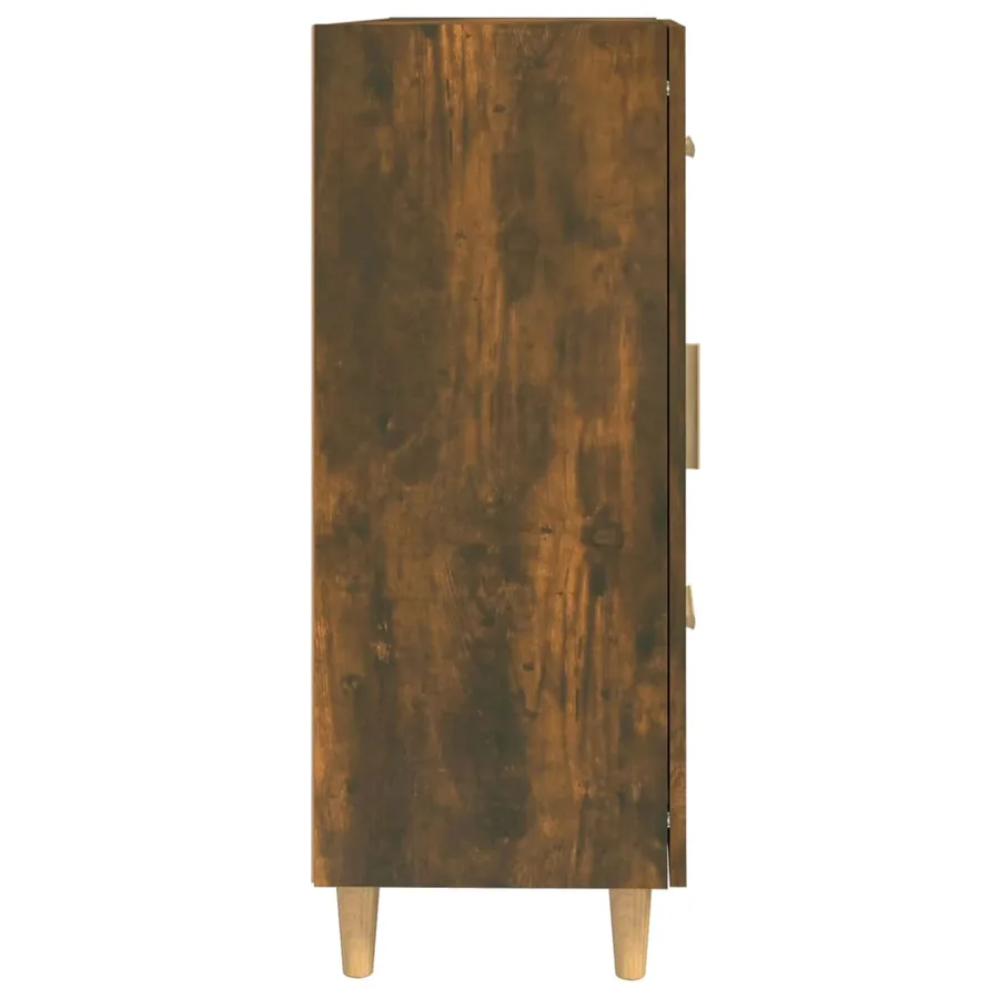Buffet Chêne fumé 69,5x34x90 cm Bois d'ingénierie - 8