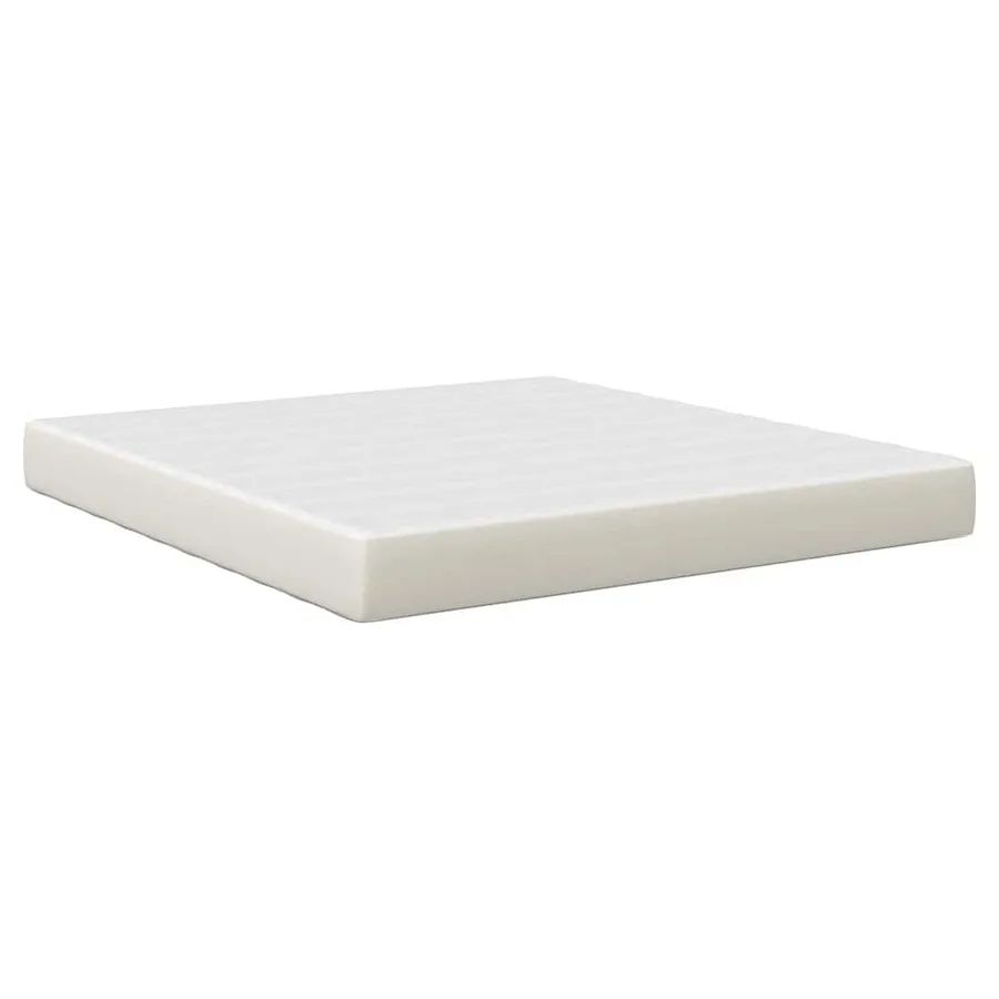 Matelas de Lit avec matelas Crème 180 x 200 cm tissu - 2