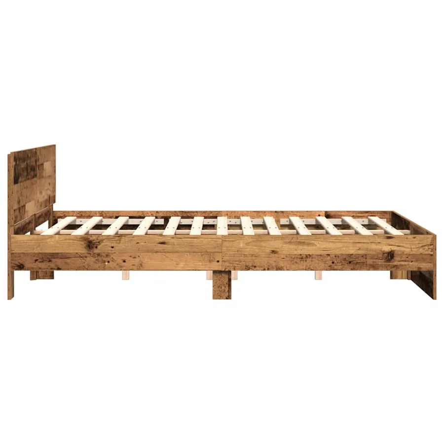 Cadre de lit Bois ancien 203 x 185 x 70 cm Bois d'ingénierie - 6