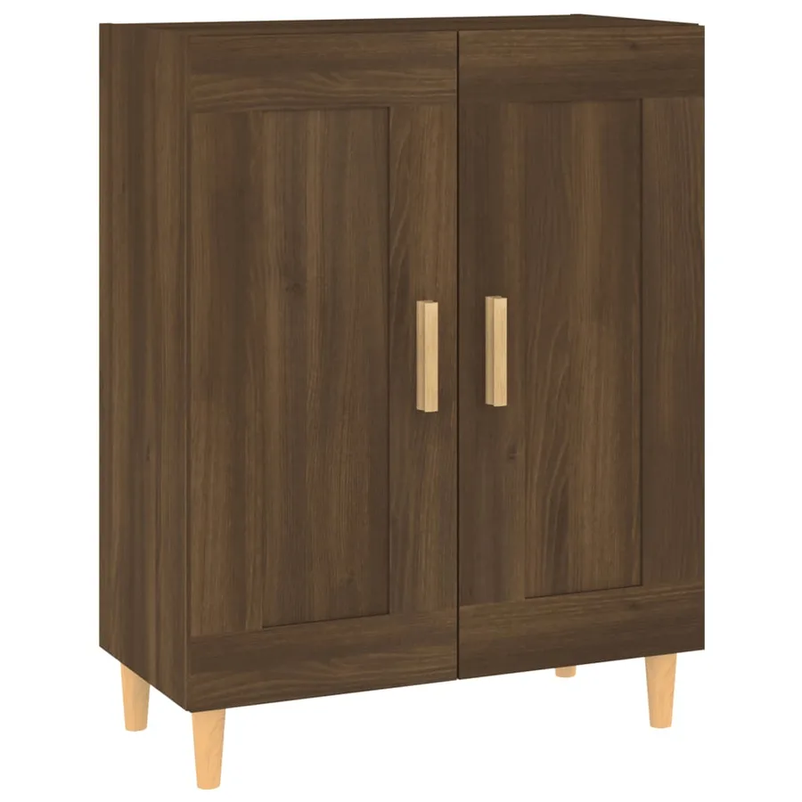 Buffet Chêne marron 69,5x34x90 cm Bois d'ingénierie - 2