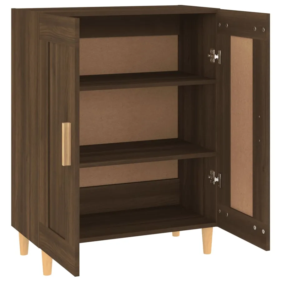 Buffet Chêne marron 69,5x34x90 cm Bois d'ingénierie - 7