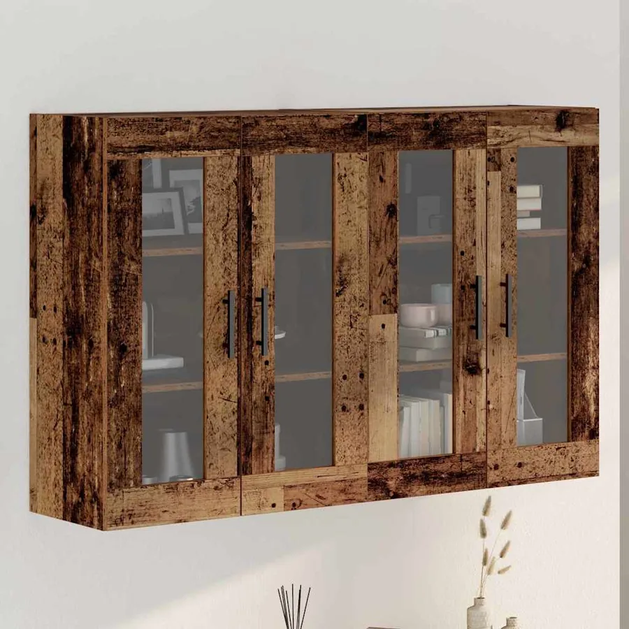 Armoires Murailles 2 pcs Bois ancien 69,5 x 34 x 90 cm
