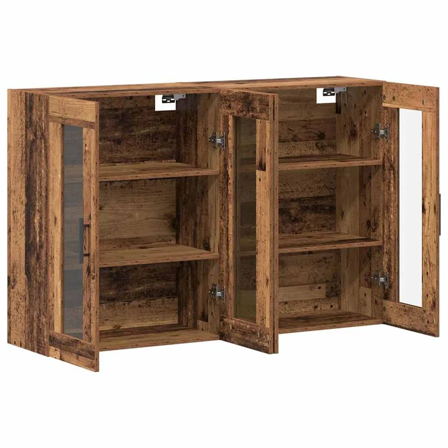 Armoires Murailles 2 pcs Bois ancien 69,5 x 34 x 90 cm - 5