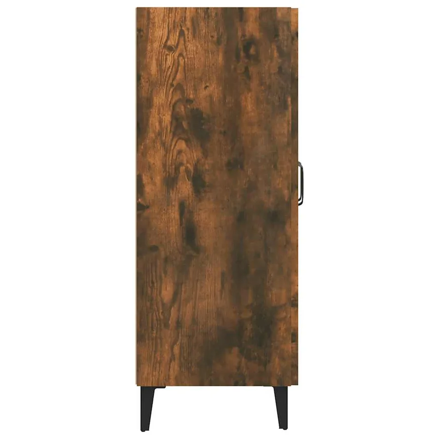 Buffet chêne fumé 69,5x34x90 cm bois d'ingénierie - 8