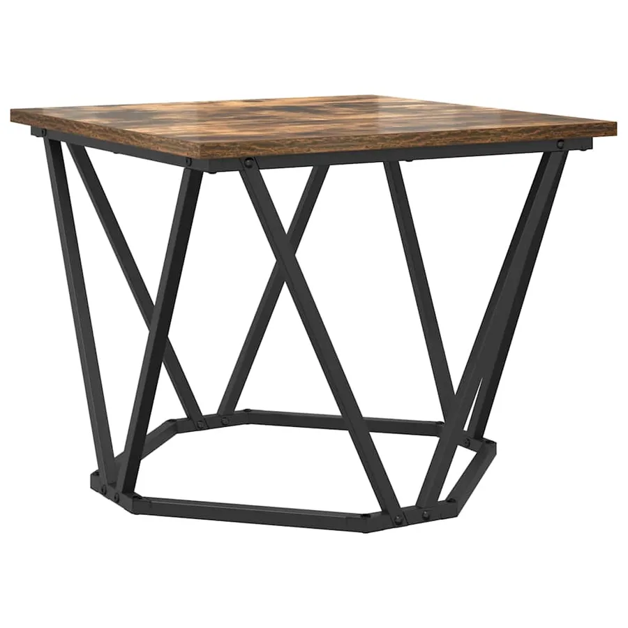 Ensemble de tables d'appoint 2 pcs Chêne fumé - 5