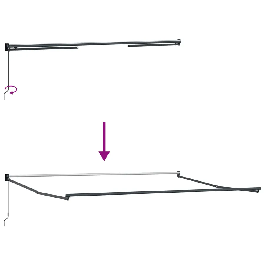 Auvent rétractable Multicolore 500 × 300 cm - 9
