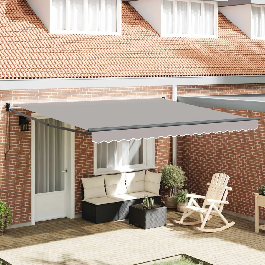 Auvent rétractable Gris clair 400 × 300 cm