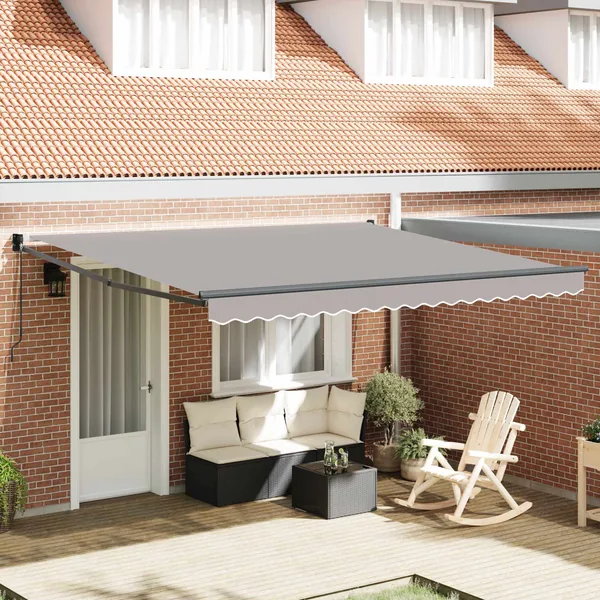 Auvent rétractable Gris clair 400 × 300 cm