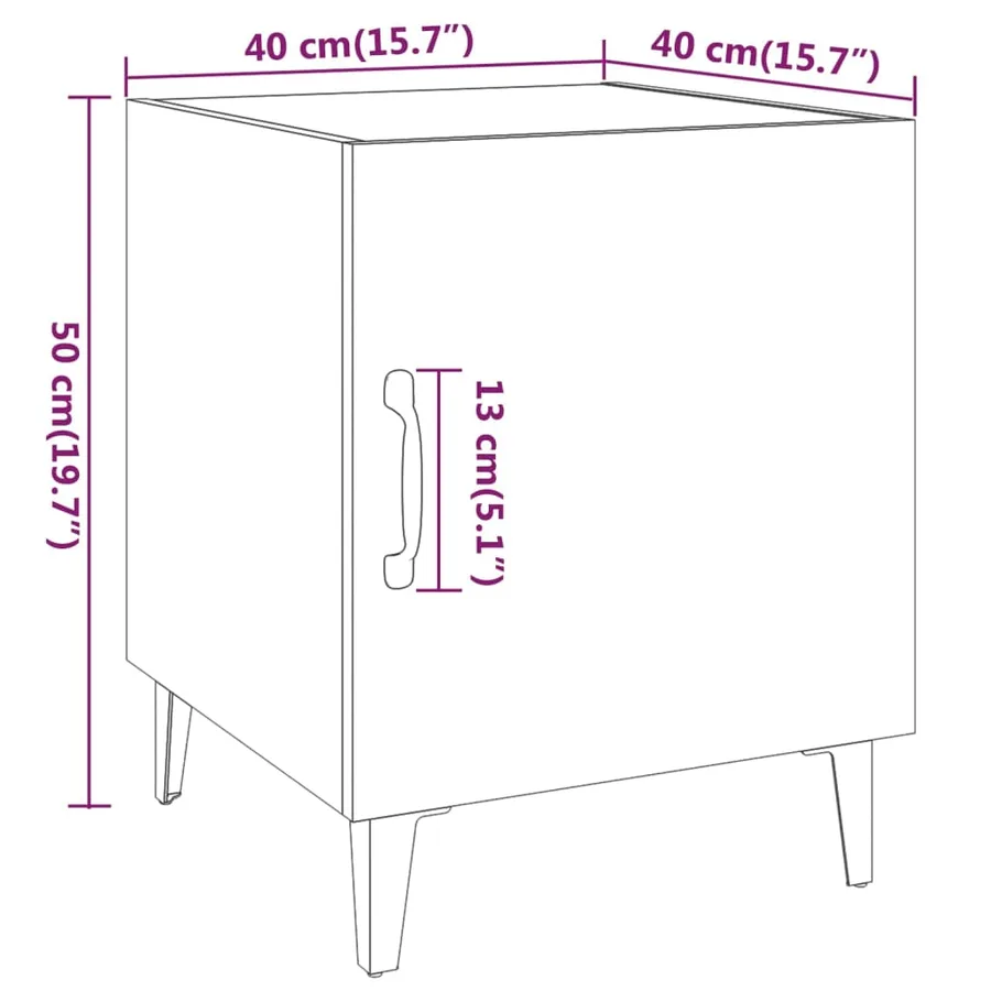 Tables de chevet 2 pcs Chêne marron Bois d'ingénierie - 10