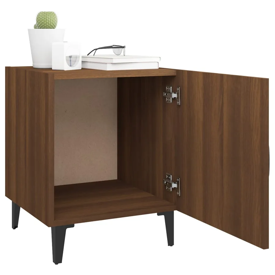 Tables de chevet 2 pcs Chêne marron Bois d'ingénierie - 8