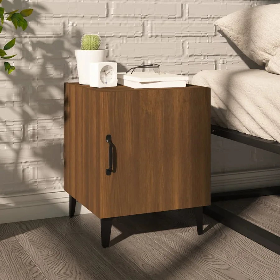 Tables de chevet 2 pcs Chêne marron Bois d'ingénierie - 9