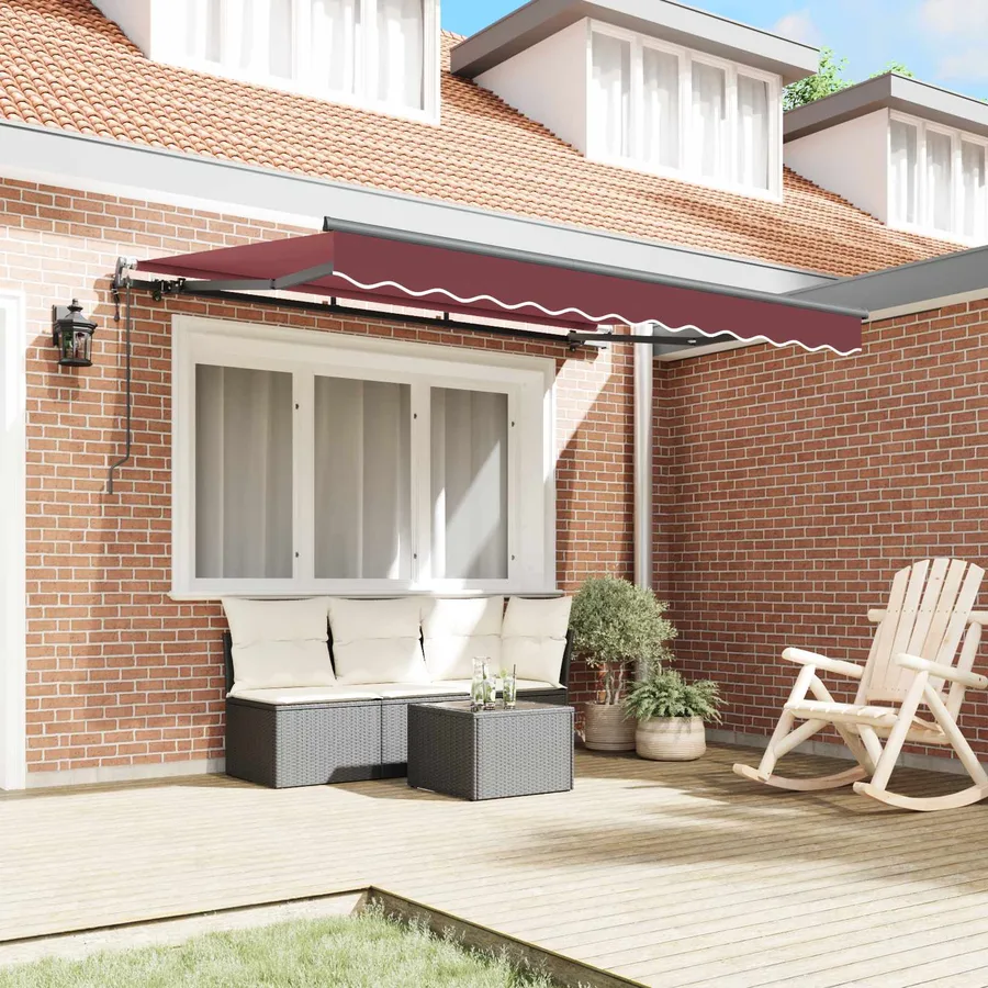 Auvent Rétractable Bordeaux 250 x 200 cm tissu - 3