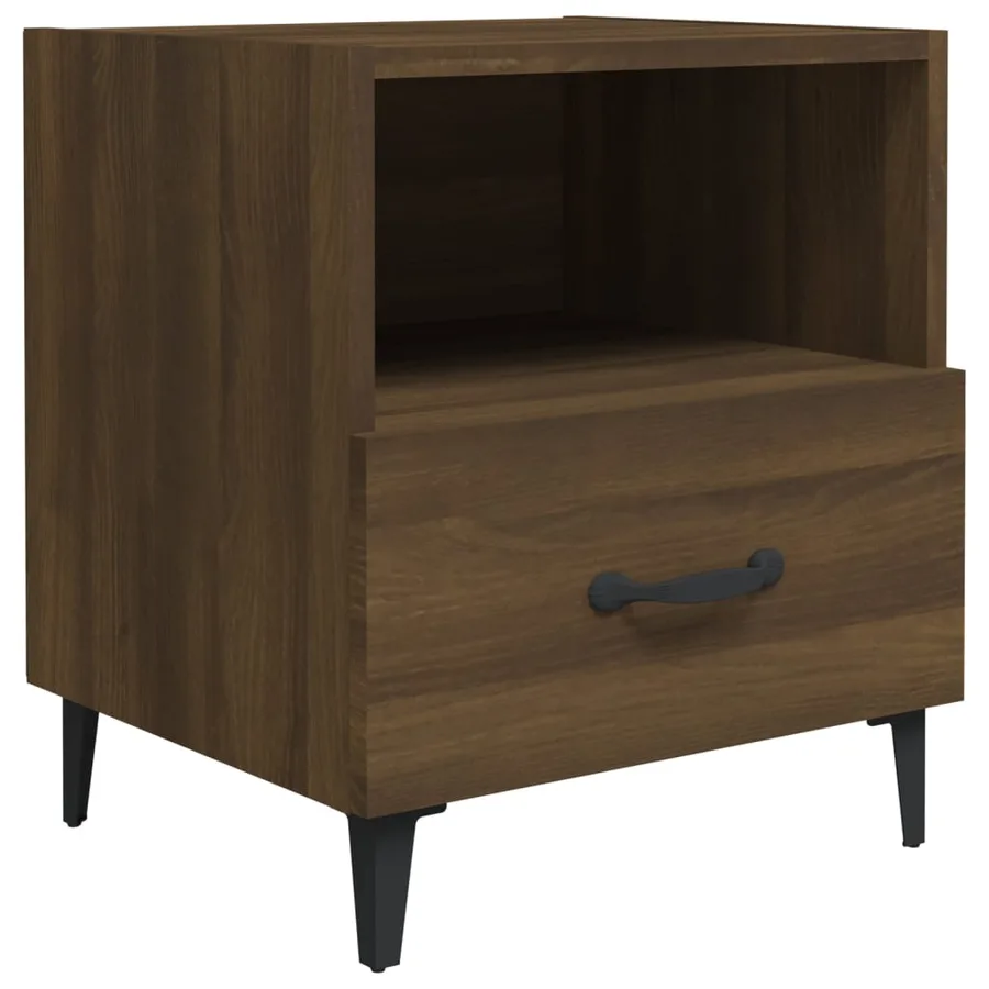 Tables de chevet 2 pcs Chêne marron Bois d'ingénierie - 3