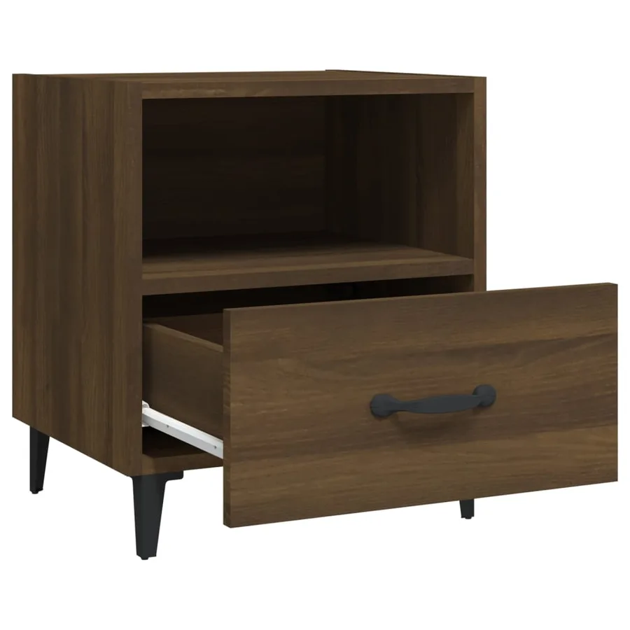 Tables de chevet 2 pcs Chêne marron Bois d'ingénierie - 6