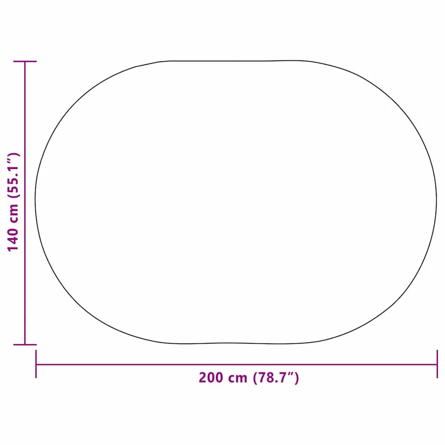 Tapis ZIZUR Marron 200 x 140 cm Polypropylène - 8