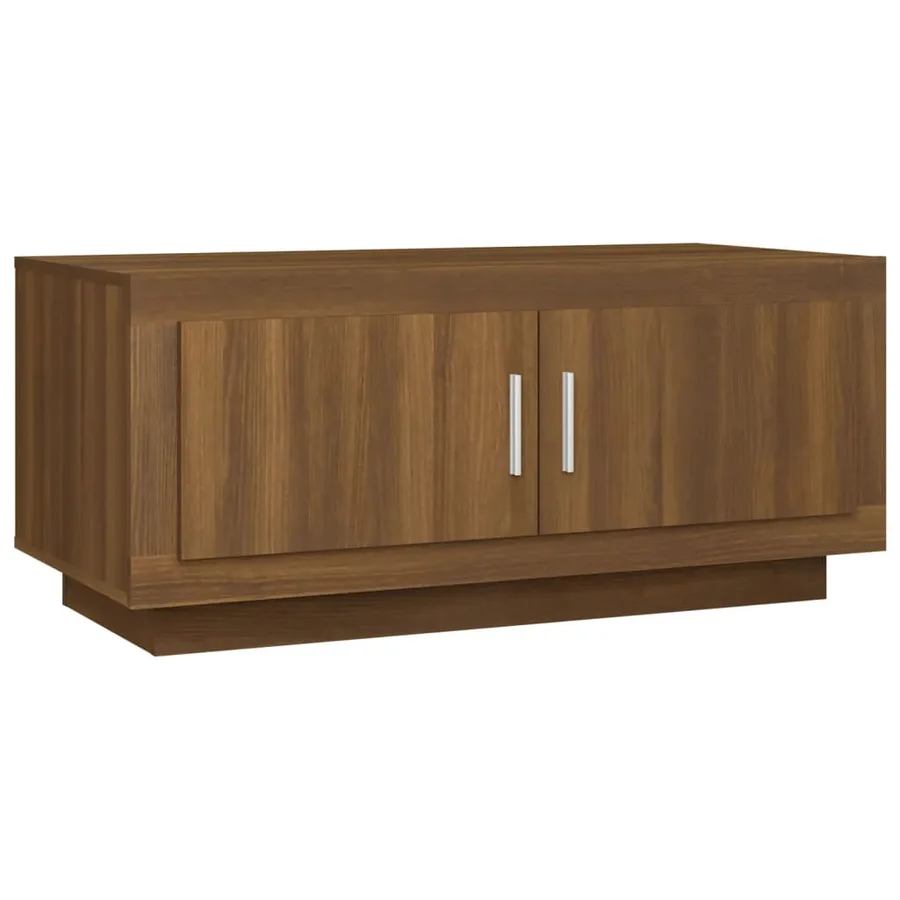 Table basse Chêne marron 102x50x45 cm Bois d'ingénierie - 2