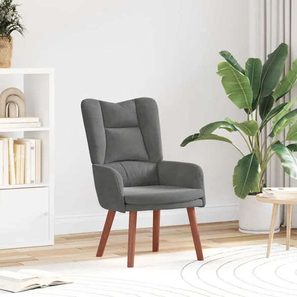 fauteuil Gris foncé 63 x 67 x 94 cm Velours