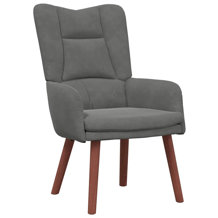 fauteuil Gris foncé 63 x 67 x 94 cm Velours - 2