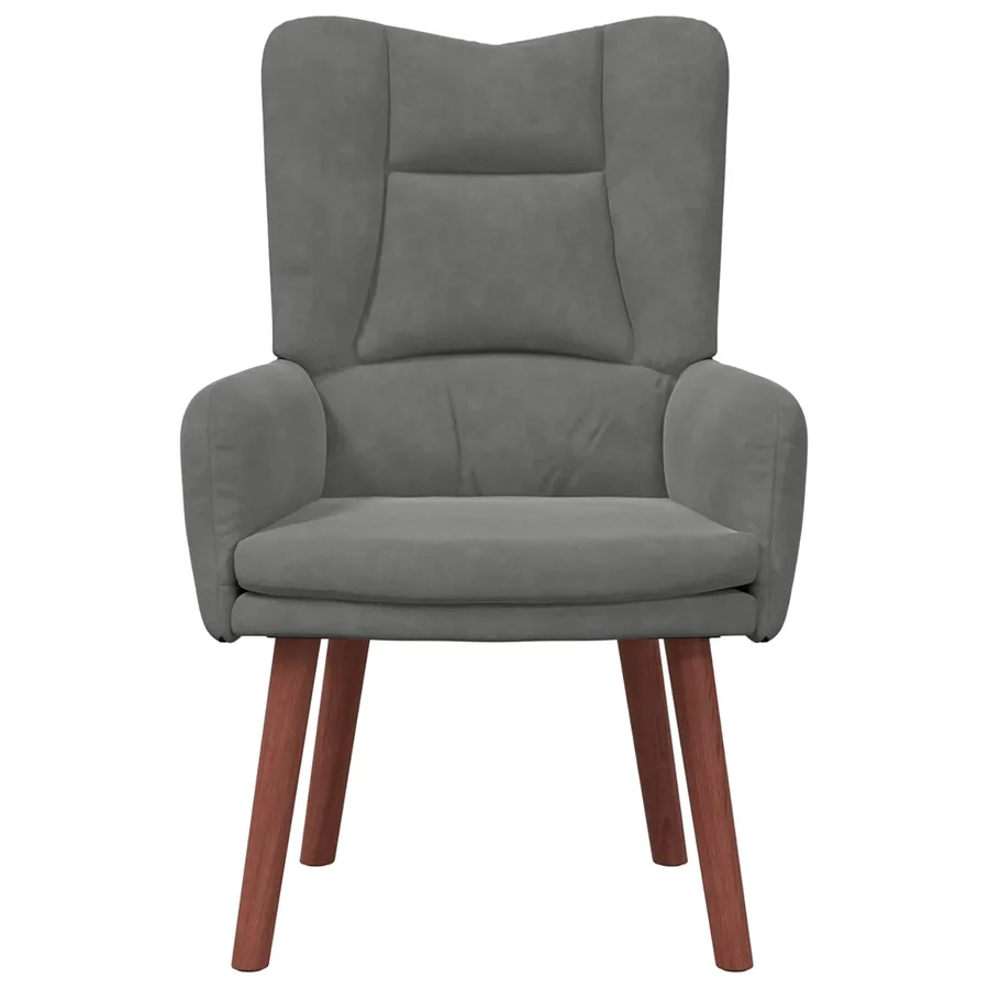 fauteuil Gris foncé 63 x 67 x 94 cm Velours - 4