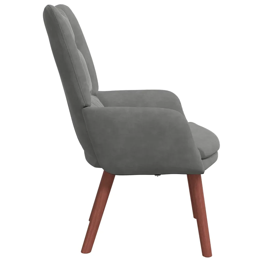 fauteuil Gris foncé 63 x 67 x 94 cm Velours - 5