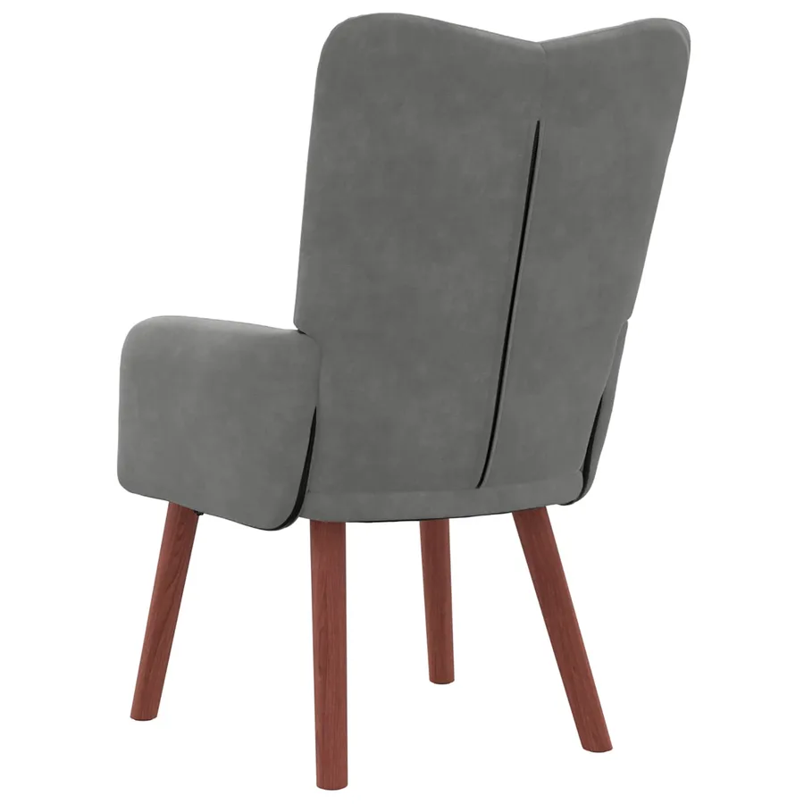 fauteuil Gris foncé 63 x 67 x 94 cm Velours - 6