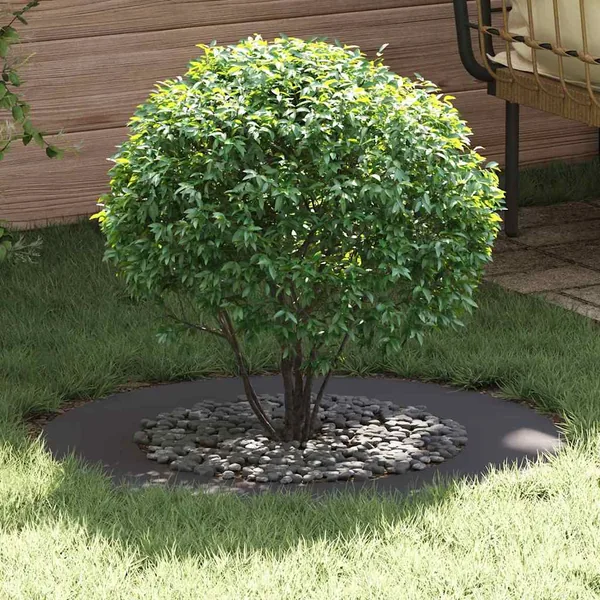 adapté pour anneaux d'arbre plats 5 pc Noir Ø50/80 cm Acier