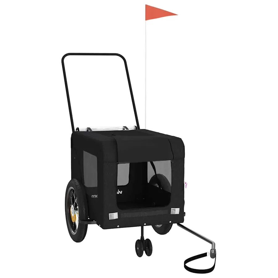 Remorque de vélo pour animaux de compagnie noir - 2