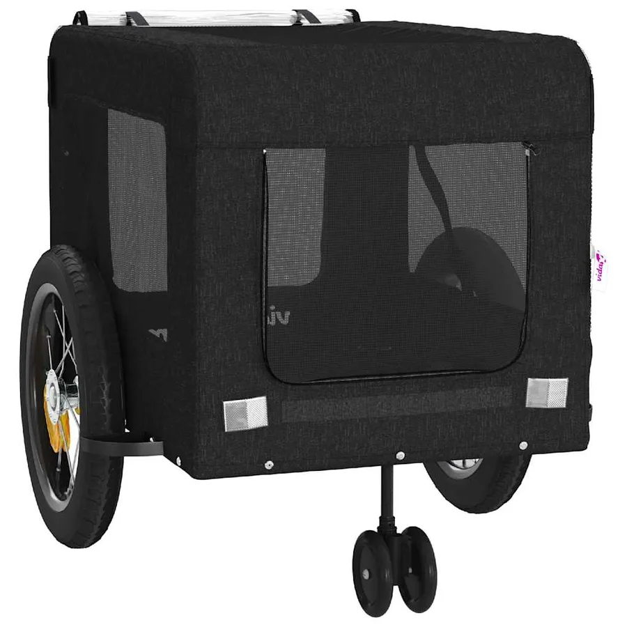 Remorque de vélo pour animaux de compagnie noir - 6